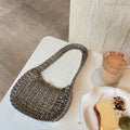 Silver Single Shoulder HandBag