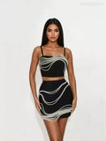Phoebe Black Camisole Mini Skirt Set