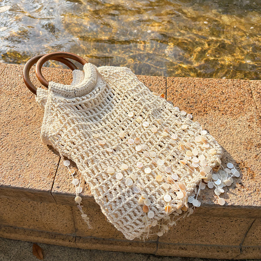 White Crochet Bag