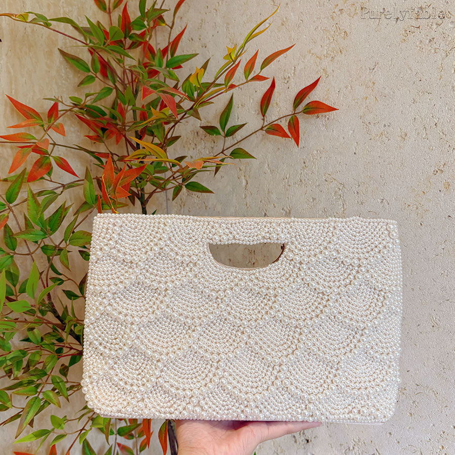 White Pearl Banquet Bag