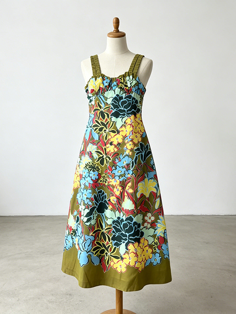 Azalea Colorful Floral Strappy Dress