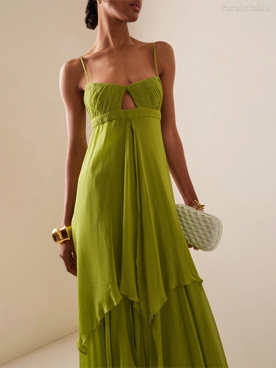 Adelaide Green Camisole Maxi Dress