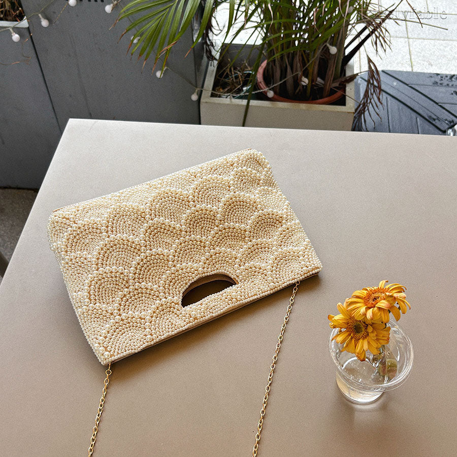 White Pearl Banquet Bag