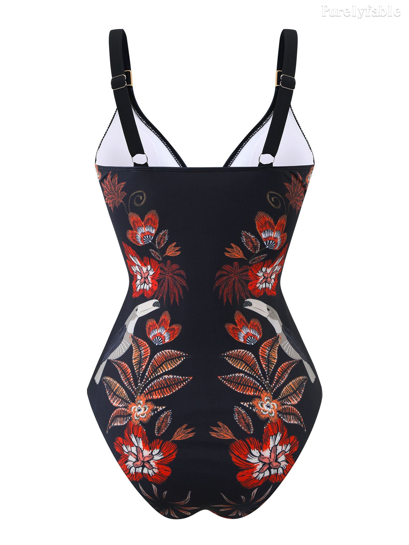 Catalina Black One-Piece Swimsuit Wrapped Skirt Set