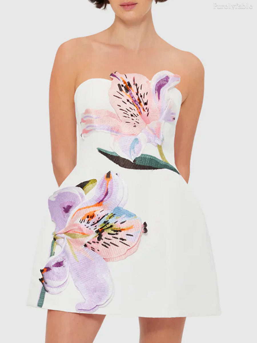 Amira French Sweet Style Bodysuit Mini Skirt