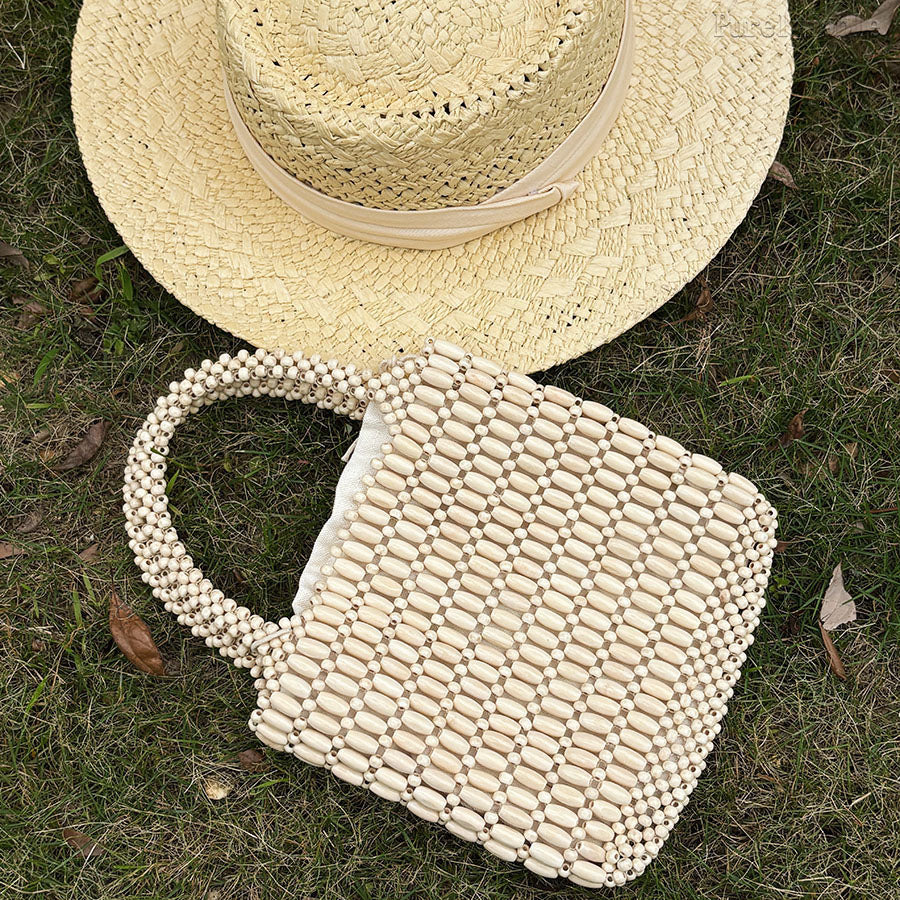 Golden Hand Woven Bag
