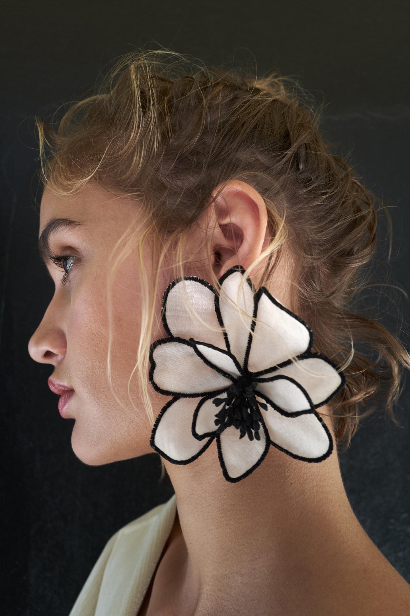 Flower Fabric Earrings