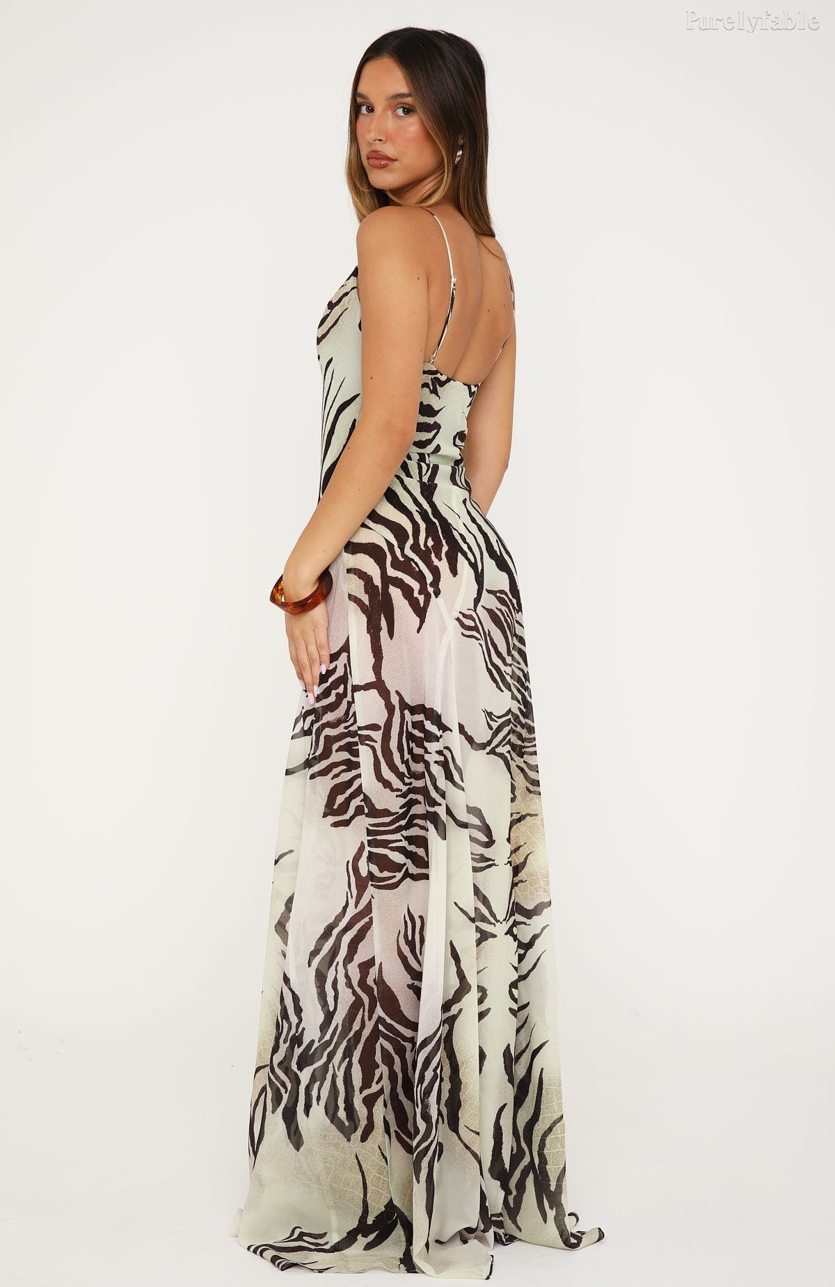 Rosalind White Backless Slim Fit Suspender Beach Long Dress