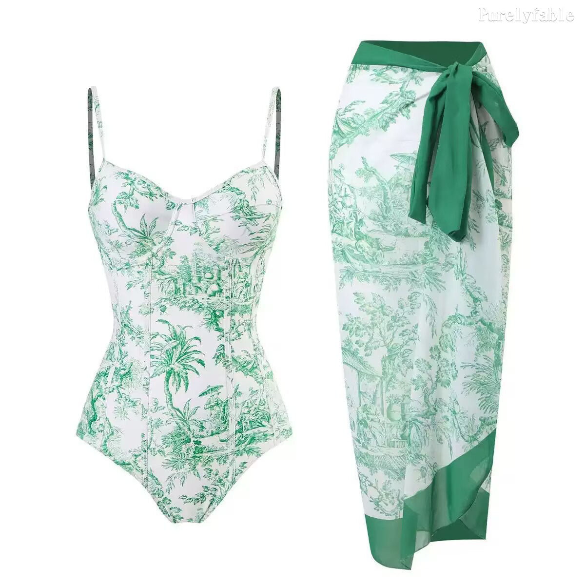 Retro-Print One-Piece Bikini