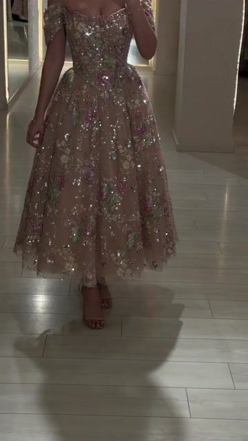 Brynn Pink Sequined Maxi Dress