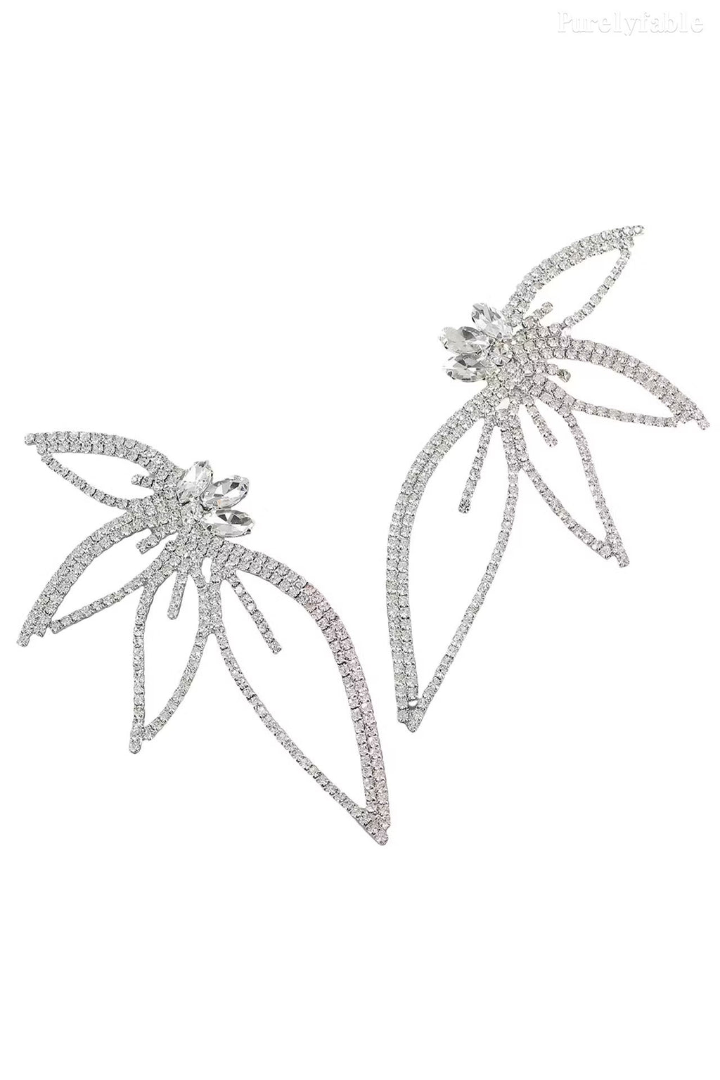 Diamond-Encrusted Butterfly Earrings
