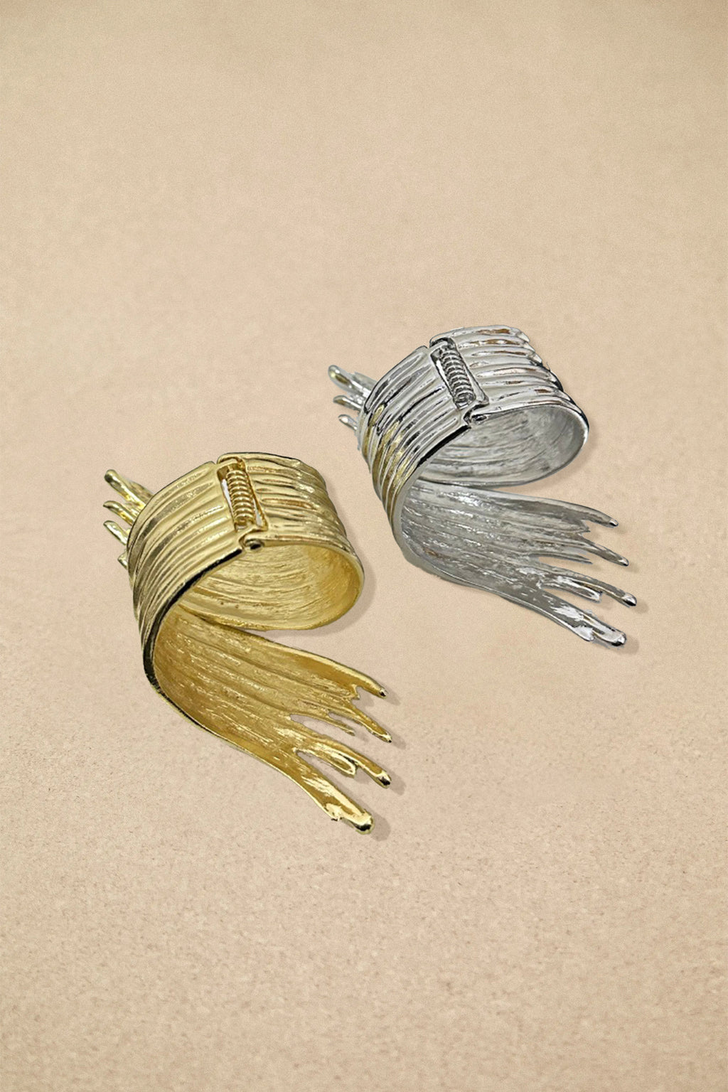 Abstract Ripple Open Bracelet