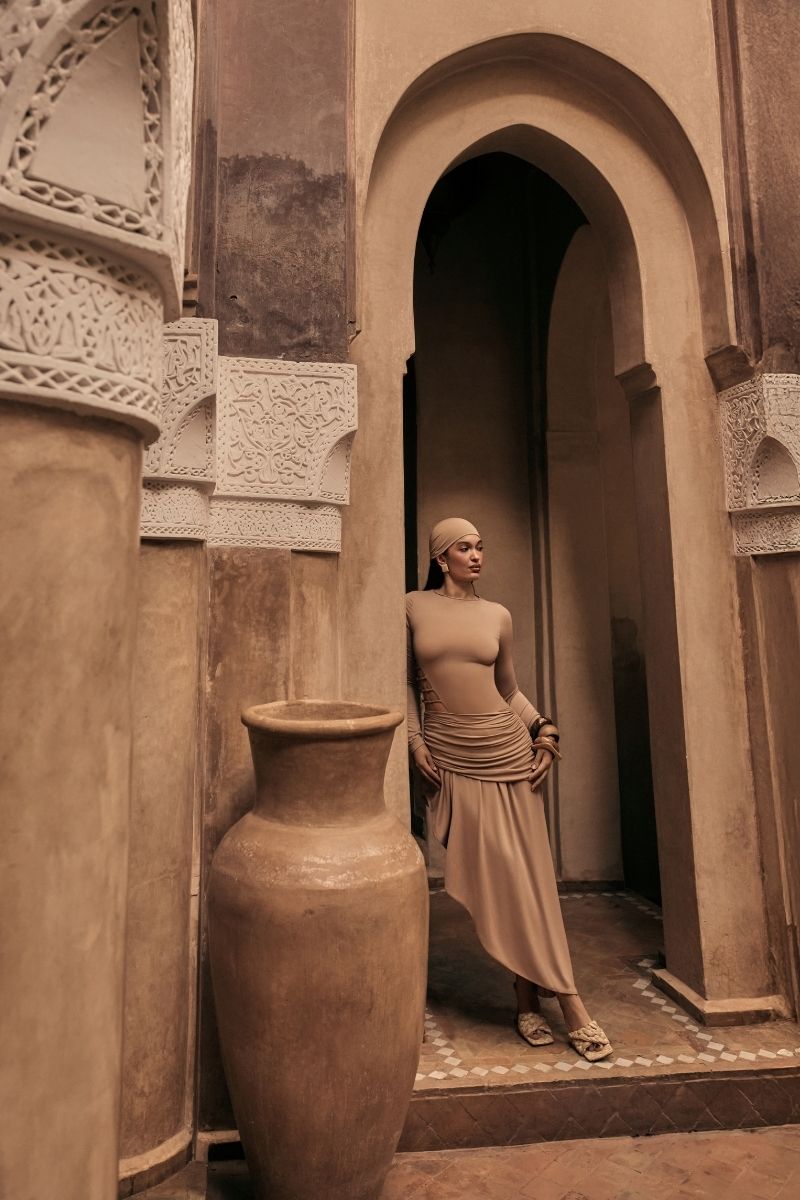 KASMINA DRESS IN TAN