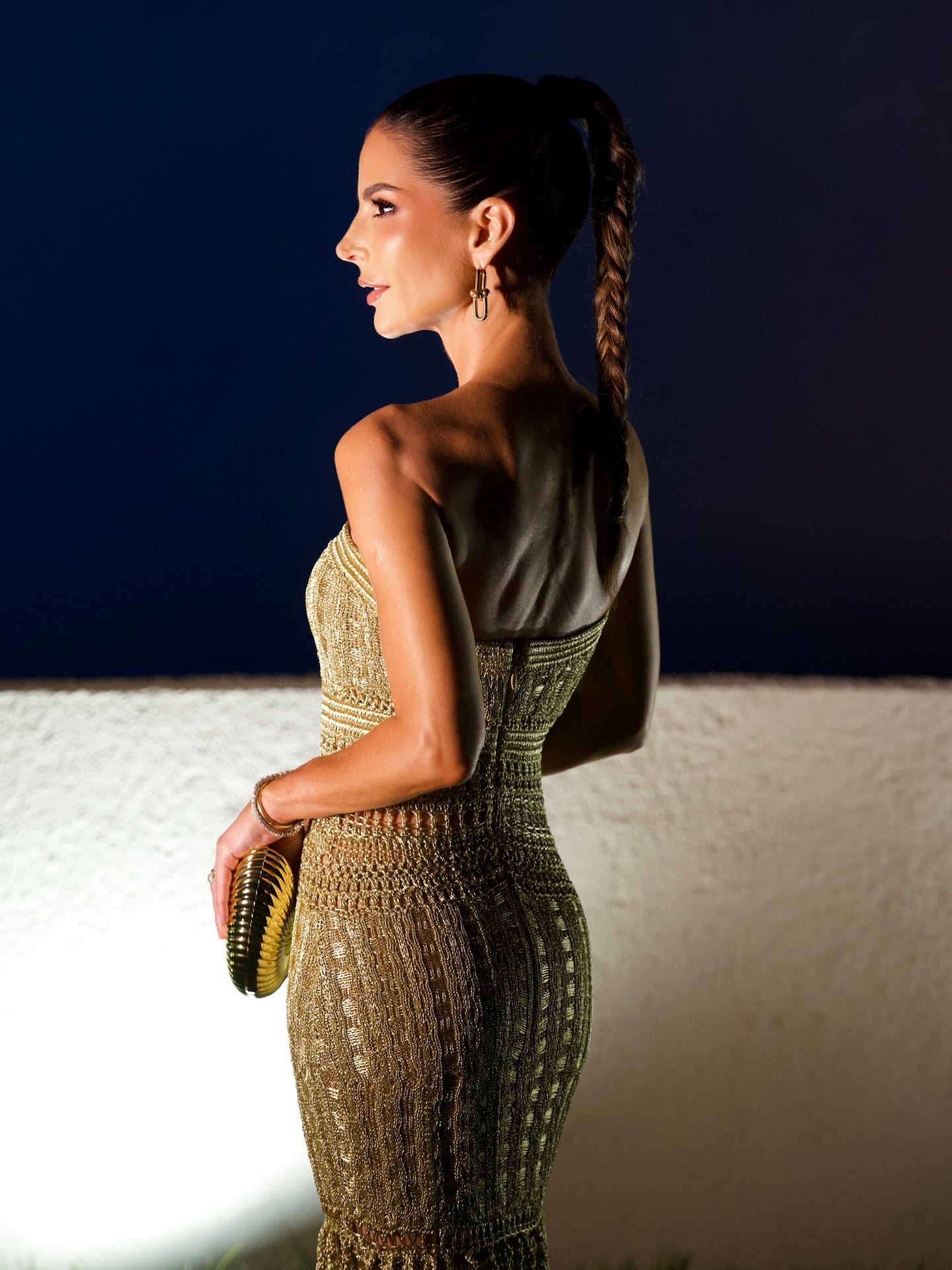 Mila Gold Strapless Bodycon Dress