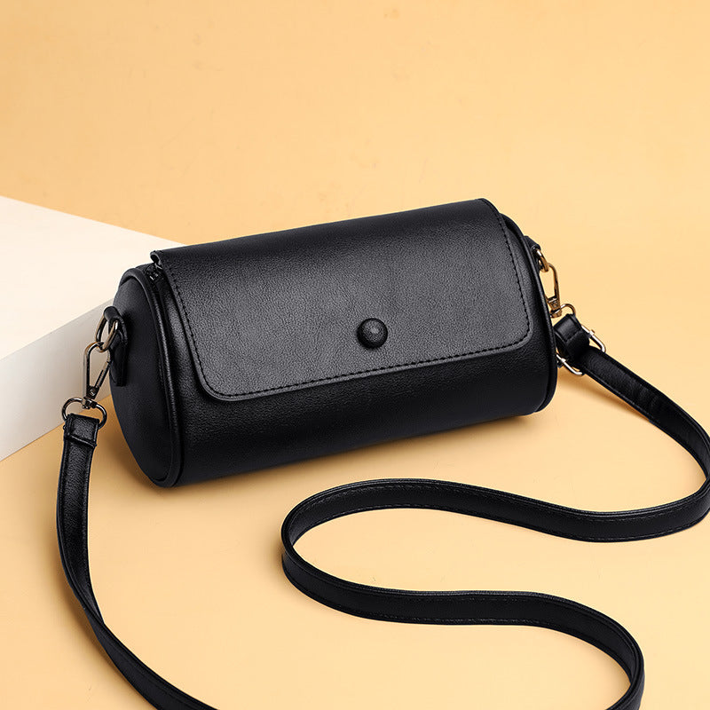 Single-Shoulder Cylindrical Bag