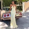 Angelina strappy fitted long dress