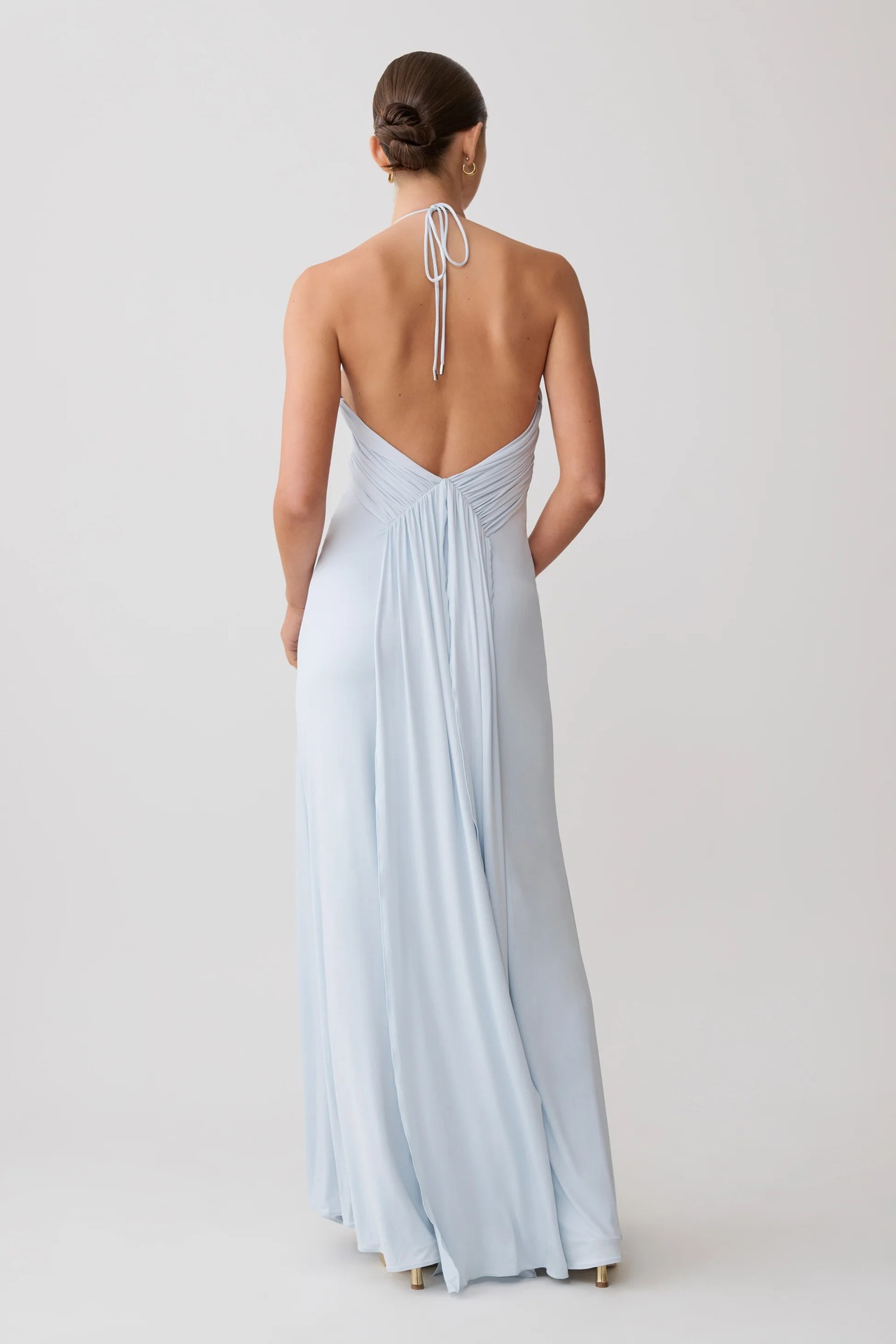Angelina strappy fitted long dress