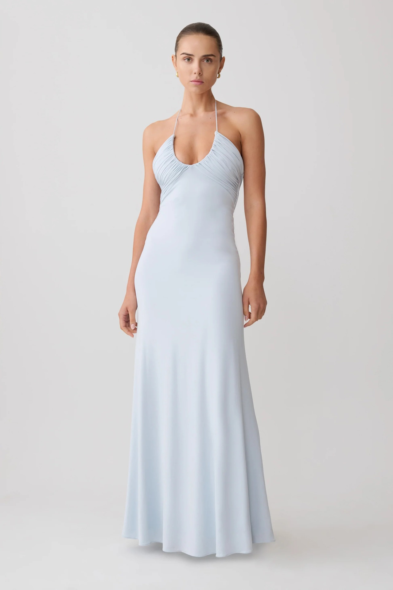 Angelina strappy fitted long dress