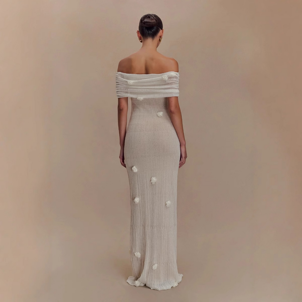 Savannah one-shoulder fitted long dress