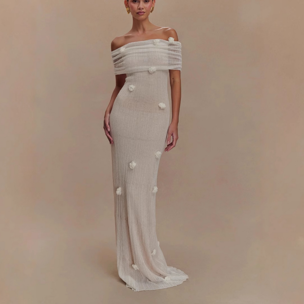 Savannah one-shoulder fitted long dress