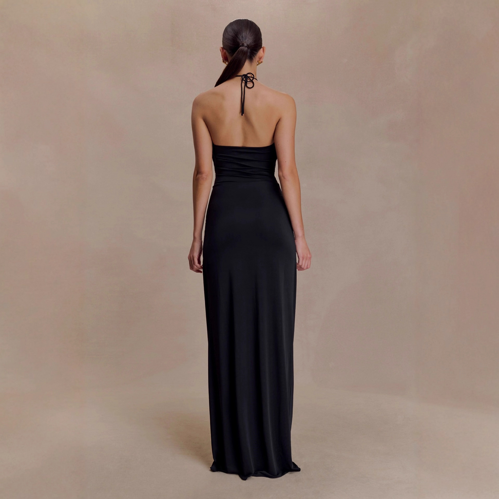 Emily strappy fitted long dress