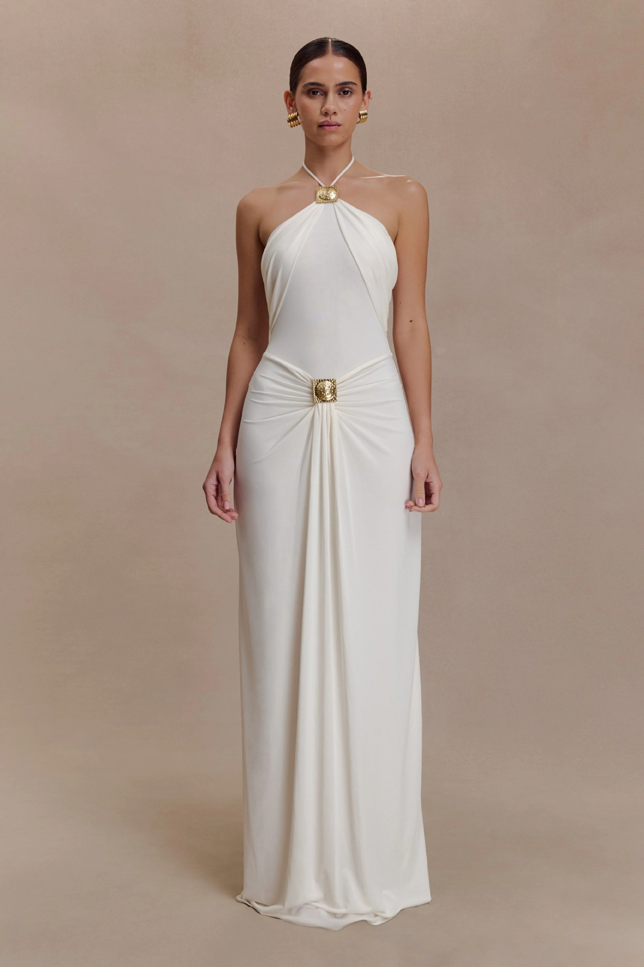 Emily strappy fitted long dress