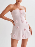 Astrid Knitted short skirt in pink