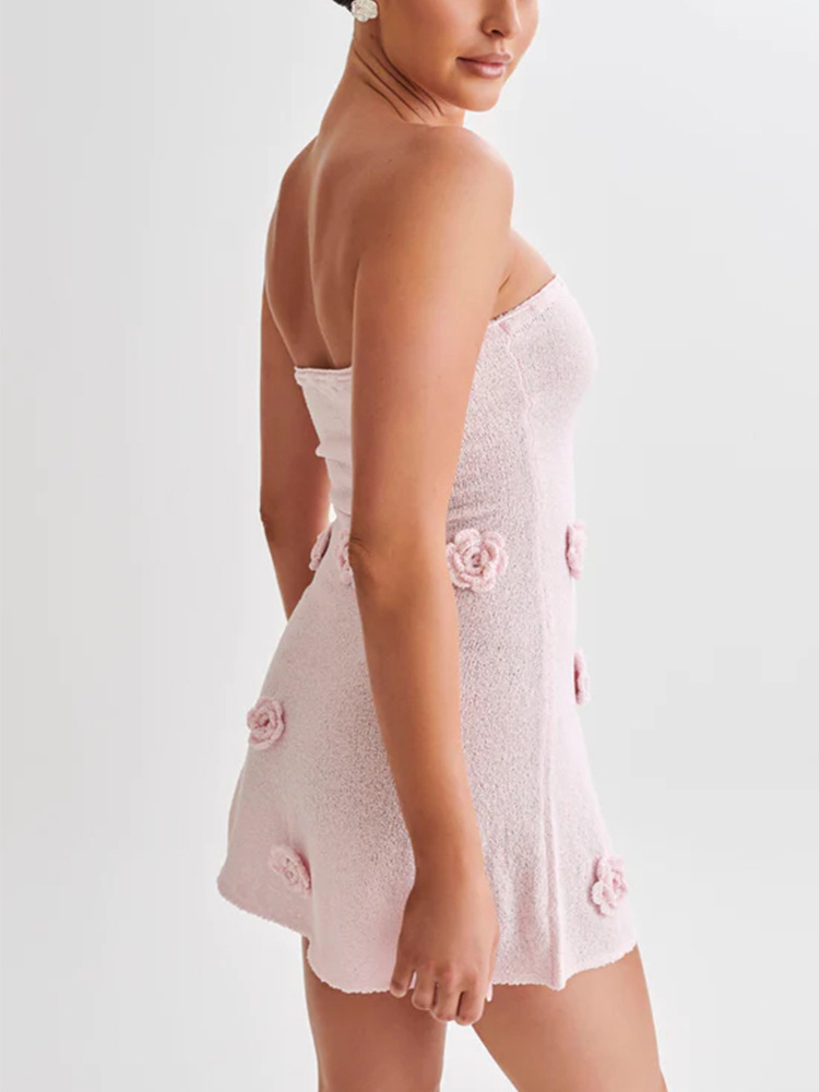 Astrid Knitted short skirt in pink