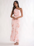 Anais single-shoulder embroidered dress