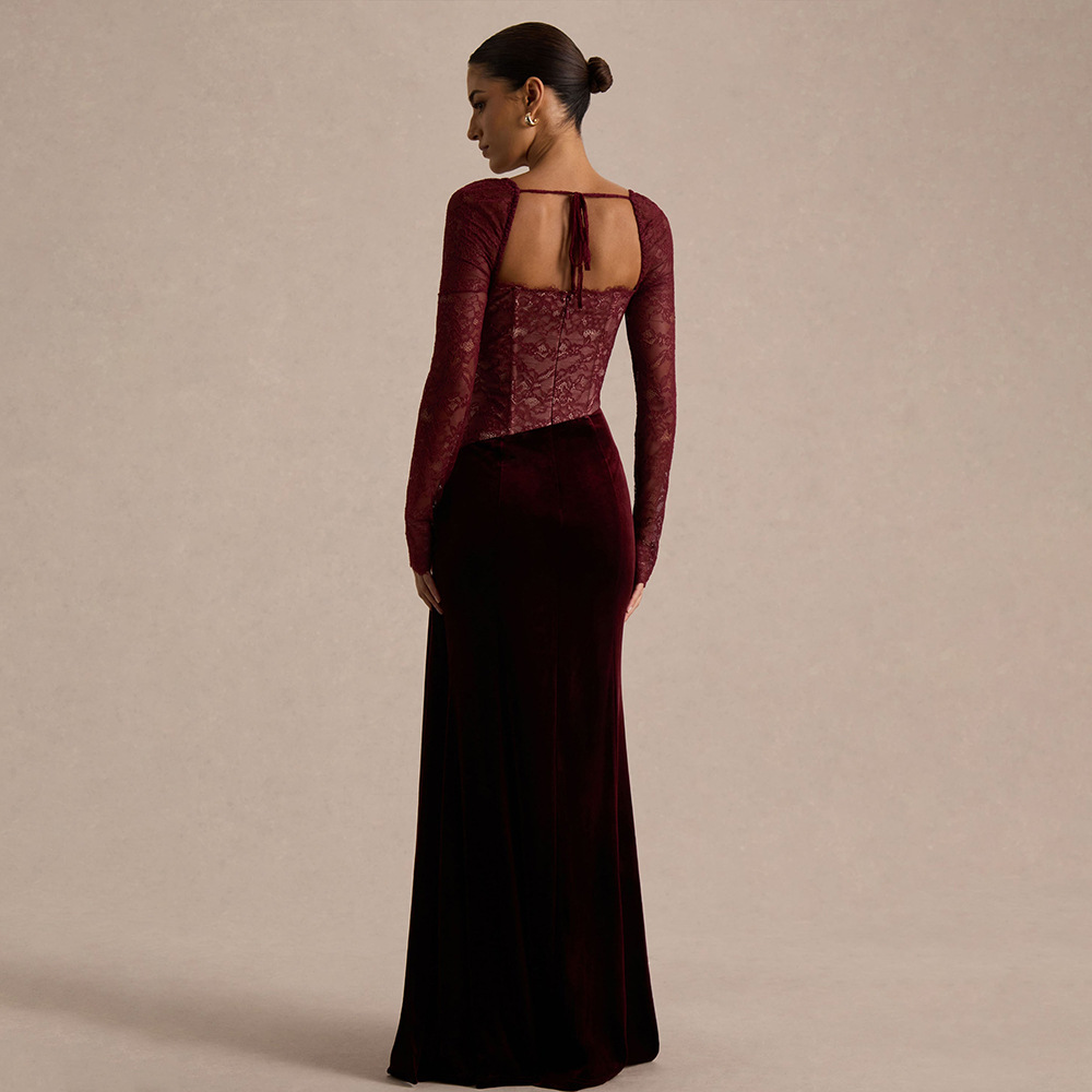 Adelina Long-Sleeved Lace Dress
