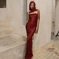 Isla Strapless Figure-Hugging Sequined Dress