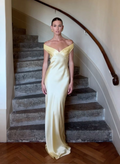 Amabel Off-The-Shoulder Satin Maxi Dress