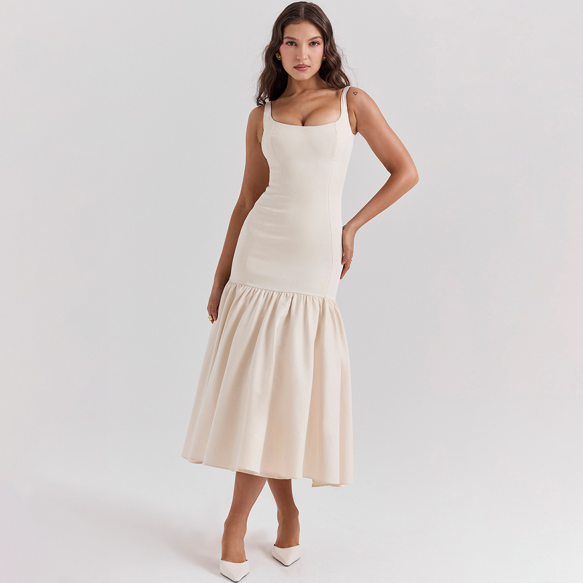 Isabella Slim Fit Bodycon Cami Midi Dress