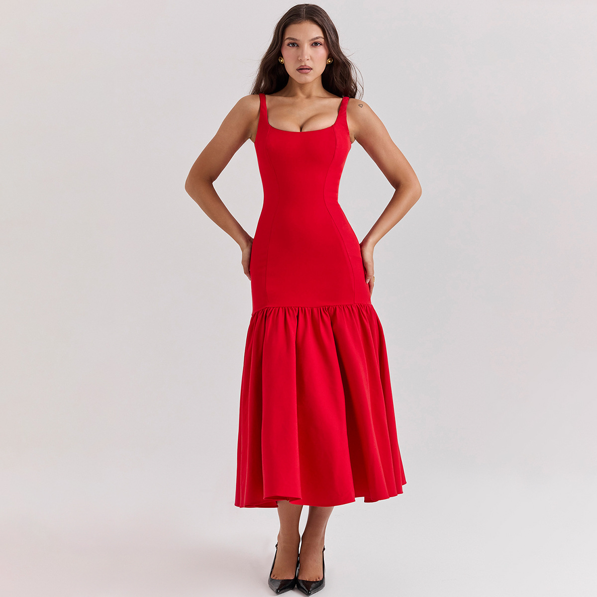 Isabella Slim Fit Bodycon Cami Midi Dress
