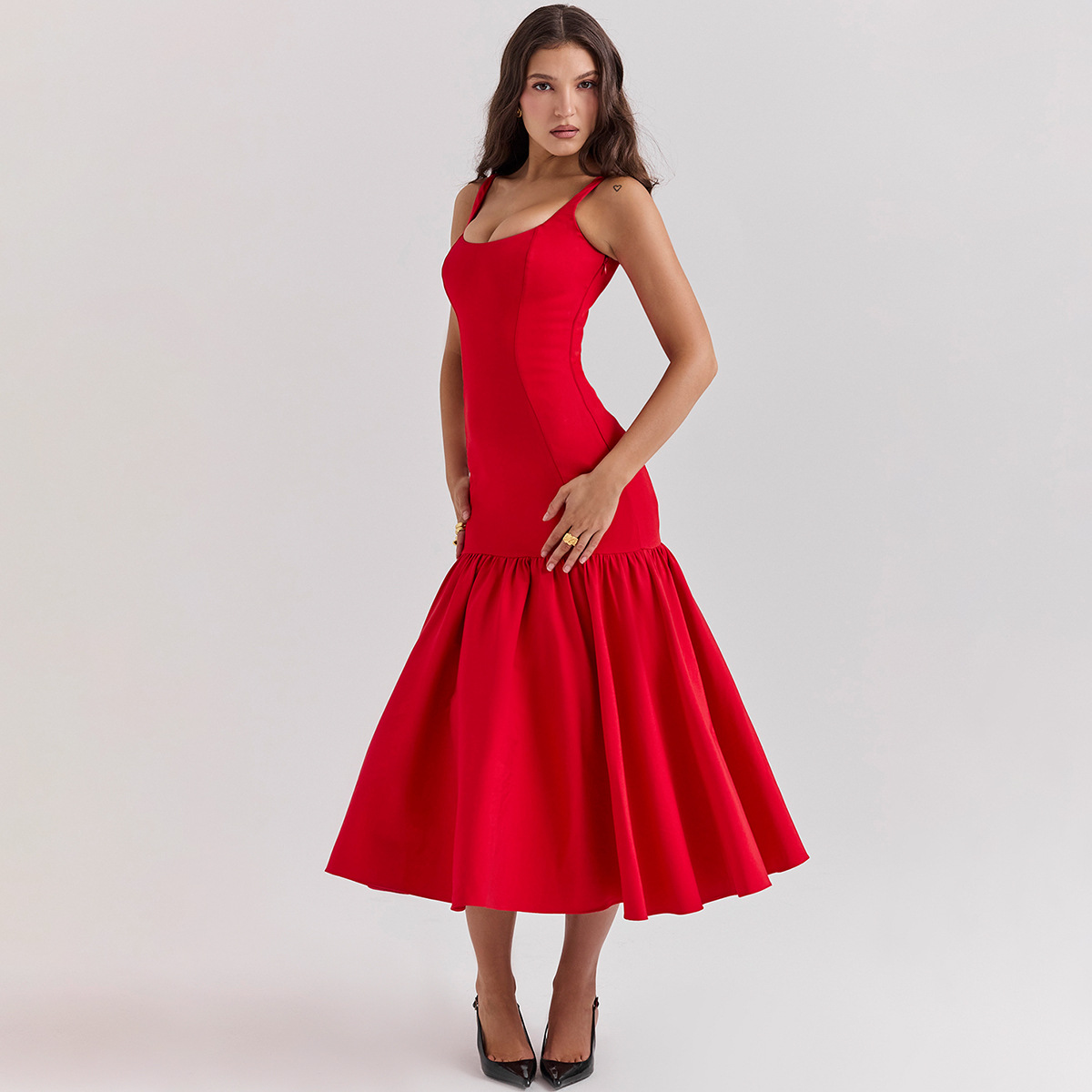Isabella Slim Fit Bodycon Cami Midi Dress