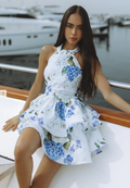 Abrielle Floral Halter Neck Mini Dress