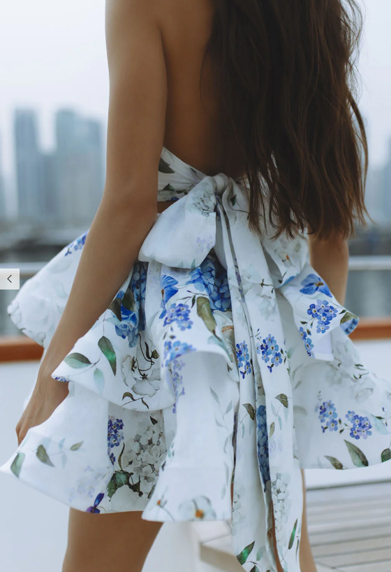 Abrielle Floral Halter Neck Mini Dress