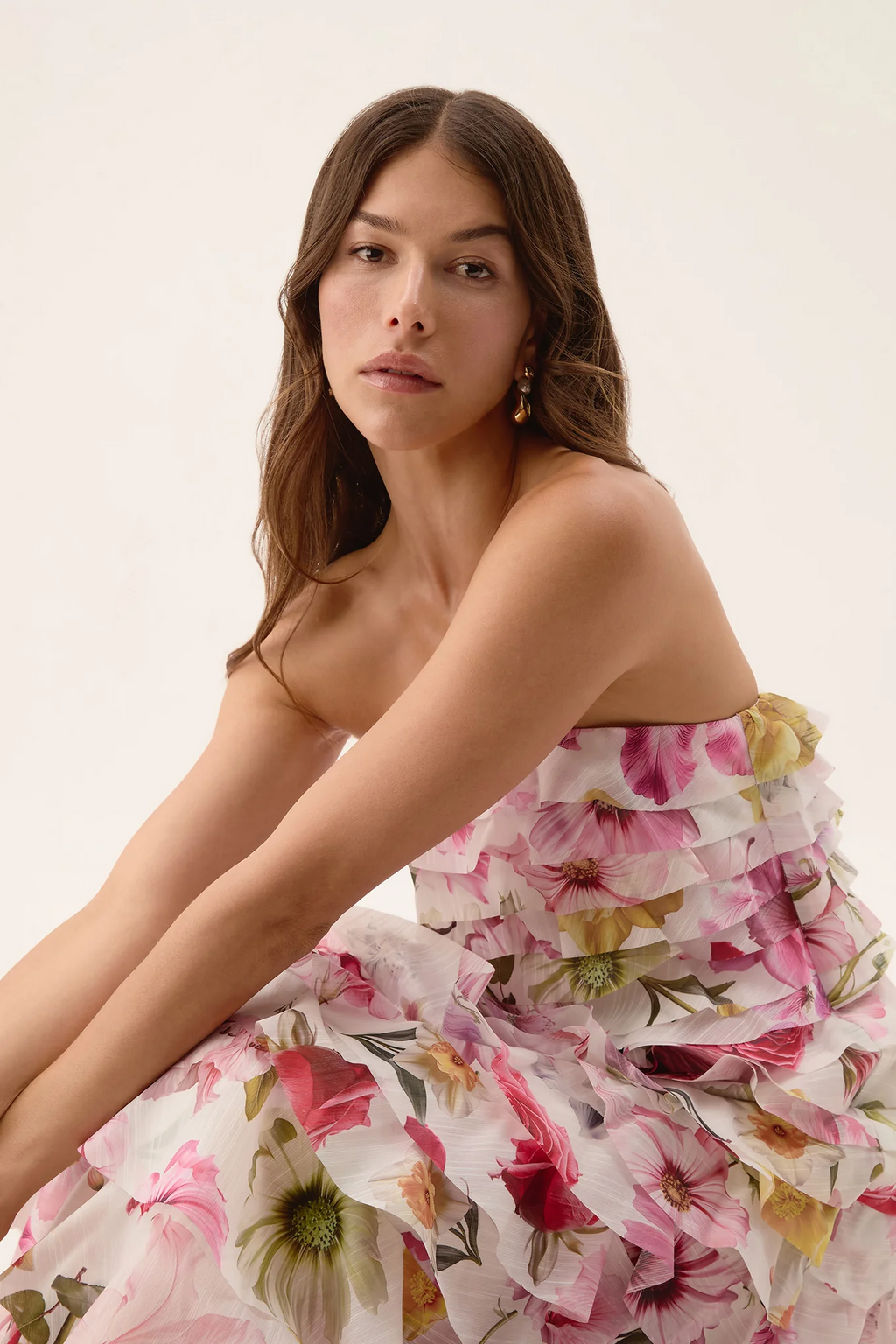 Savannah Floral Ruffle Maxi Dress