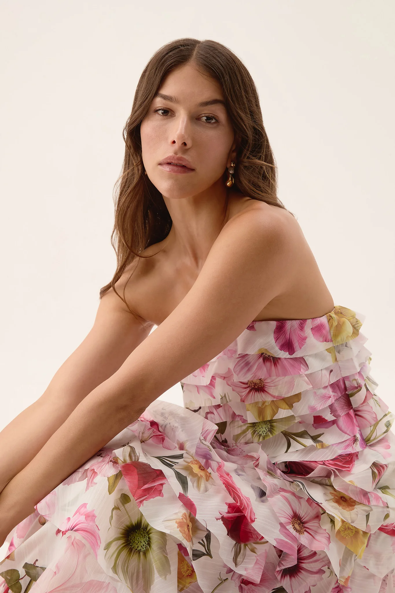Savannah Floral Ruffle Maxi Dress