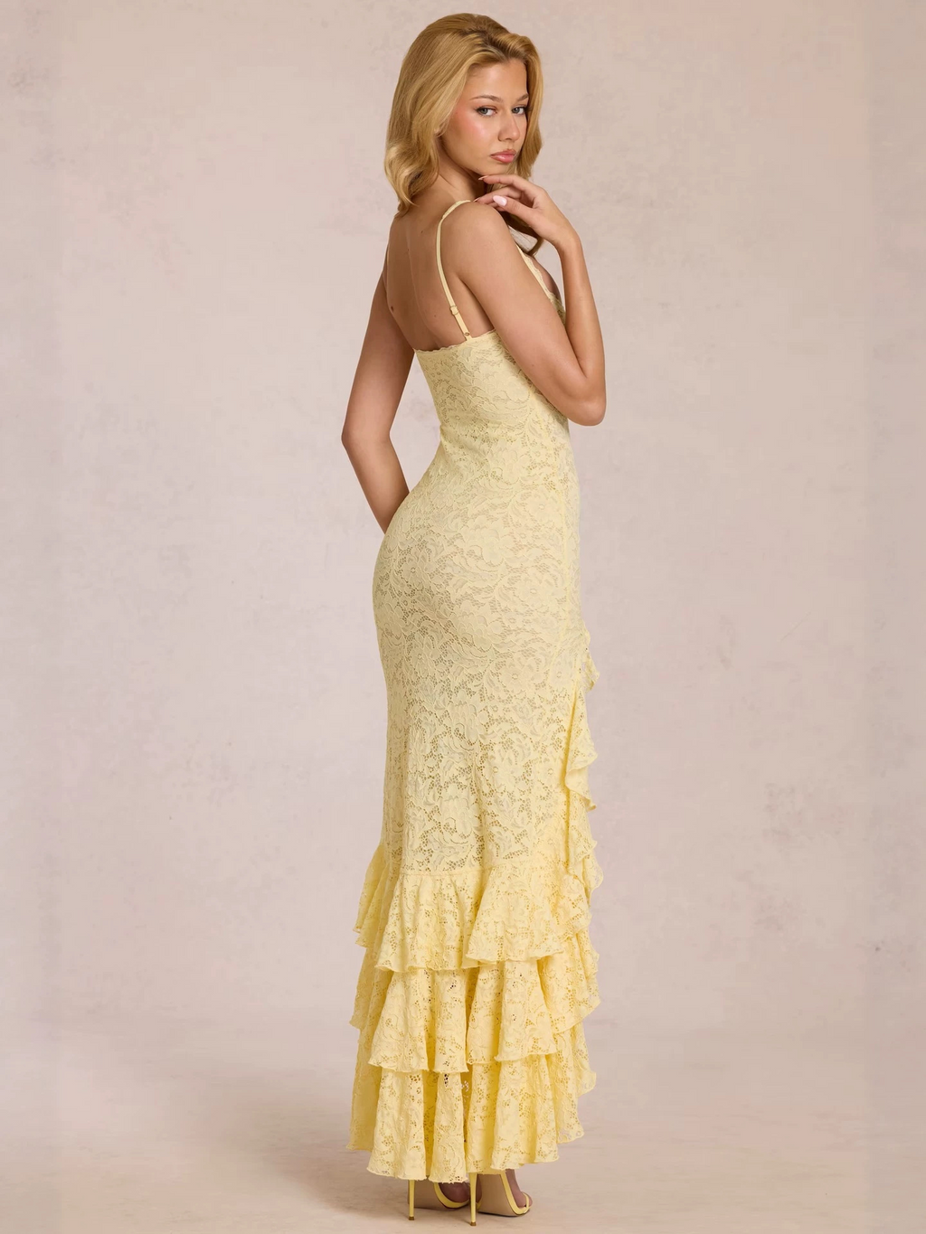 Alora Cami Lace Split Maxi Dress