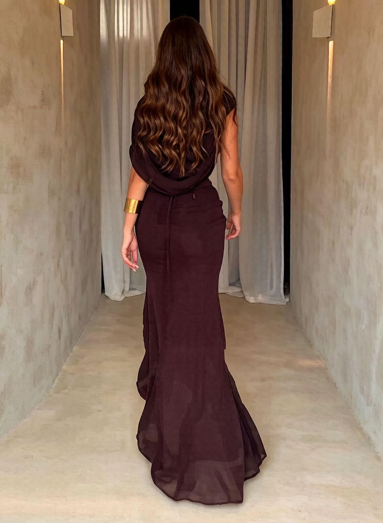 Anaya Elegant Sleeveless Ruched Maxi Dress