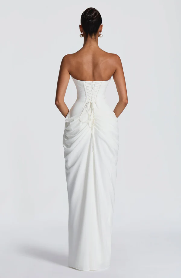 Alissa Strapless Split Backless Maxi Dress