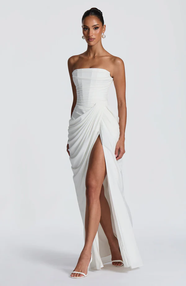Alissa Strapless Split Backless Maxi Dress