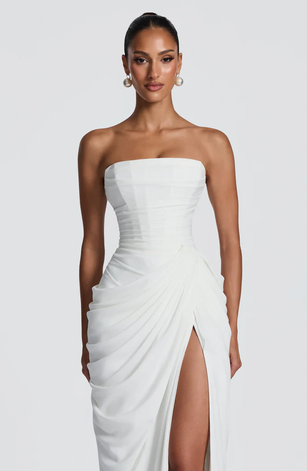 Alissa Strapless Split Backless Maxi Dress