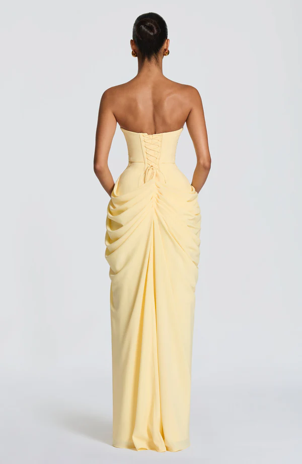 Alissa Strapless Split Backless Maxi Dress