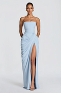 Alissa Strapless Split Backless Maxi Dress