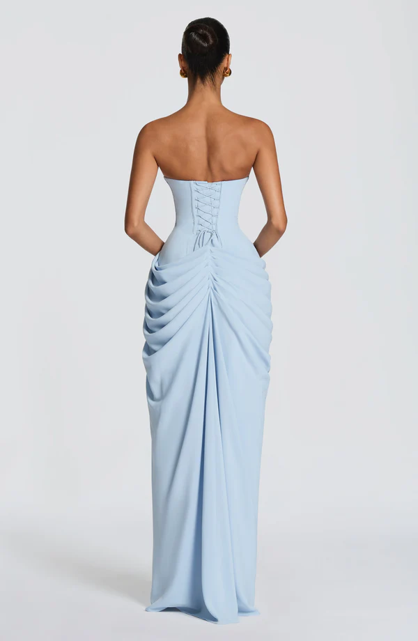 Alissa Strapless Split Backless Maxi Dress