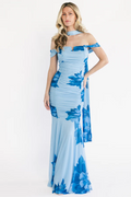 Anabella Off-The-Shoulder Slim Maxi Dress