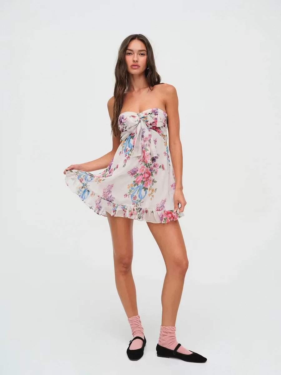 Savannah Floral Ruffle Mini Dress