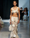 Seraphina Floral Crochet Two-Piece Beach Dress